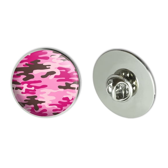 Pink Camouflage Metal 1.1" Tie Tack Hat Lapel Pin Pinback