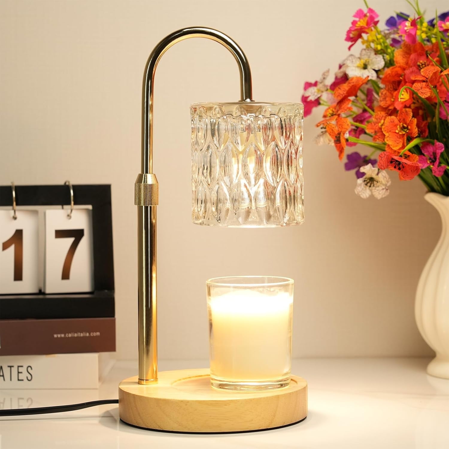 Candle Warmer Lamp With Timer & Dimmable 4-Level Brightness