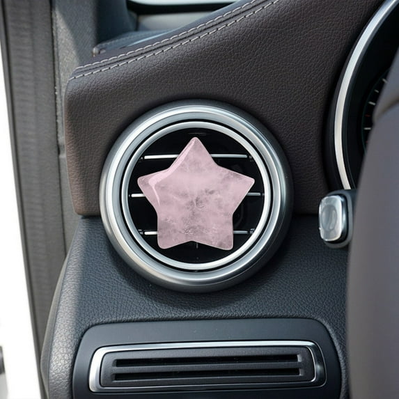 Pink Car Air Vent Clip, Crystal Five Pointed Star Shape Car Air Freshener Outlet Clip, Car Interior Decorative Accessories for Women Girls