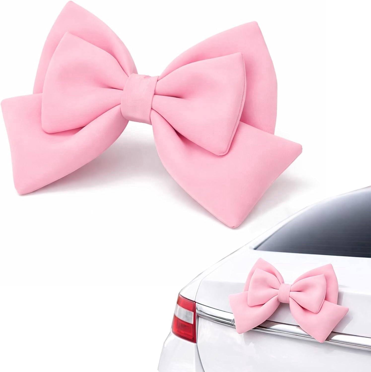 Pink Car Bow Princess Coquette Aesthetic Fade Resistant 1 Piece 8.3" x ...