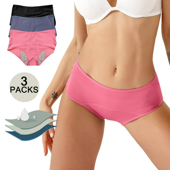 Pink Cargo Pants Women's Solid Color Physiological Underwear Breathable Mesh Underwear 3pc Woman Pants Clearance