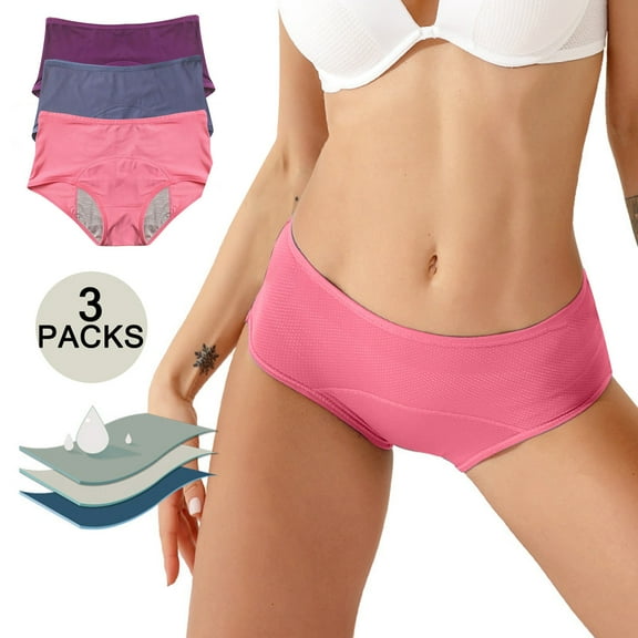 Pink Cargo Pants Women's Solid Color Physiological Underwear Breathable Mesh Underwear 3pc Woman Pants Clearance