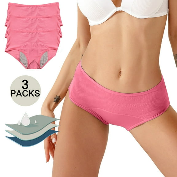 Pink Cargo Pants Women's Solid Color Physiological Underwear Breathable Mesh Underwear 3pc Woman Pants Clearance
