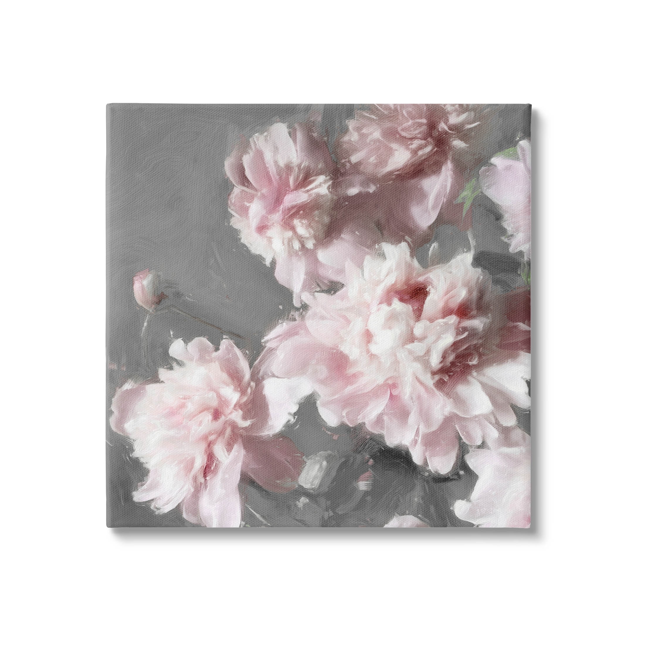 Pink Carnation Buds Blooming Botanical & Floral Graphic Art Gallery Wrapped Canvas Print Wall Art