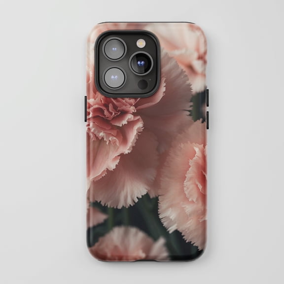 Pink Carnation Floral for All iPhone Series Tough Protective Phone Case