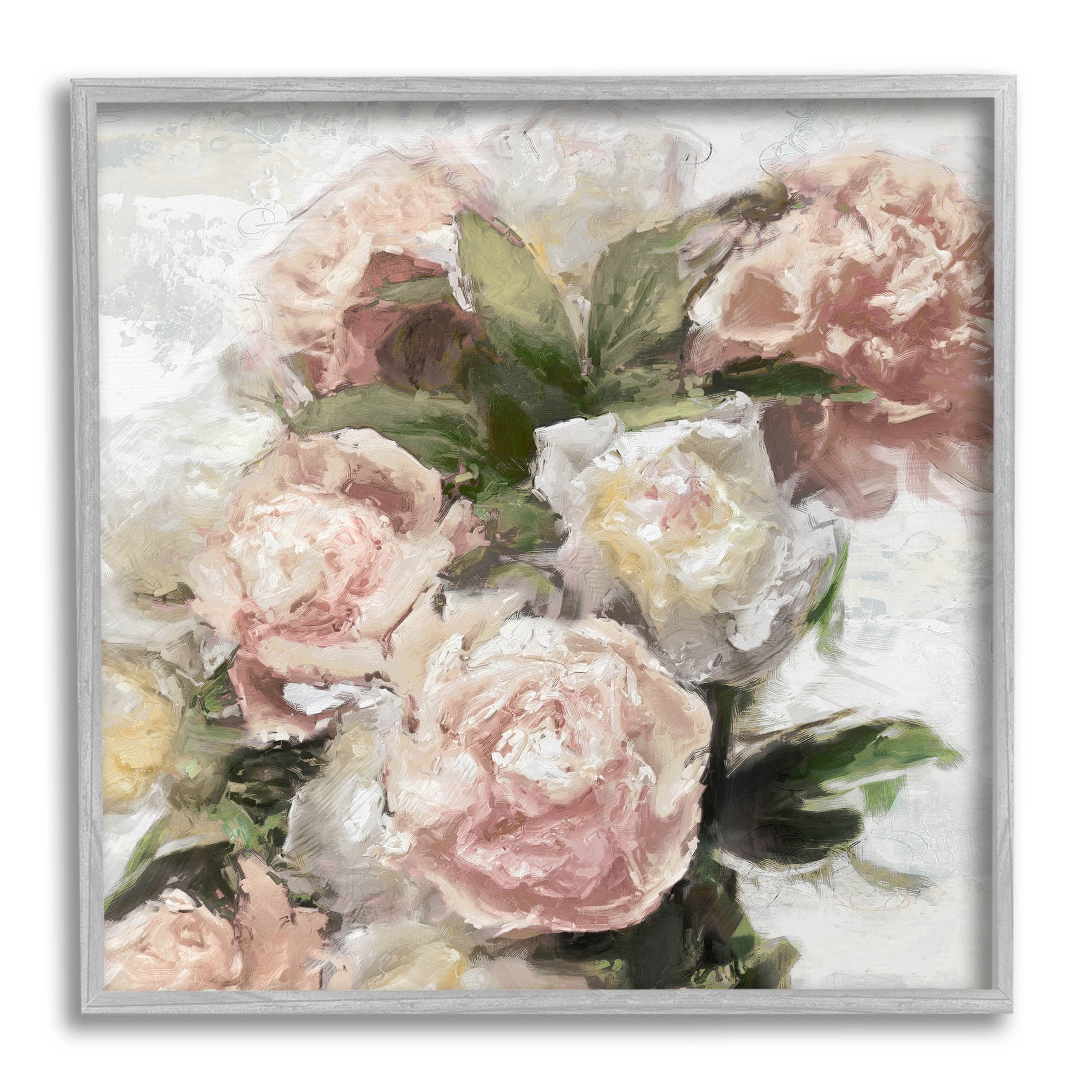 Pink Carnation Flower Blossoms Botanical & Floral Graphic Art Gray Framed Art Print Wall Art