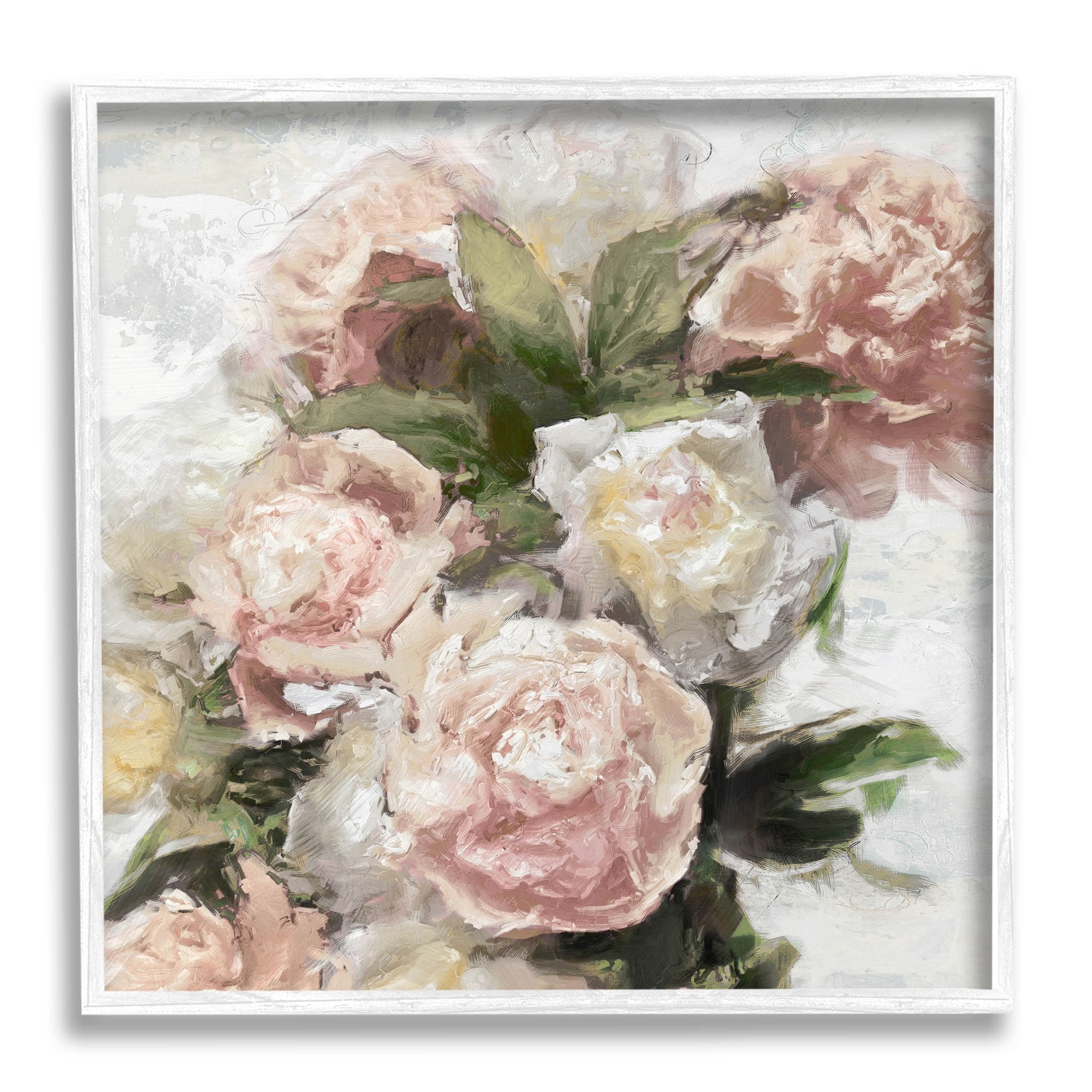 Pink Carnation Flower Blossoms Botanical & Floral Graphic Art White Framed Art Print Wall Art