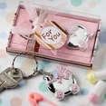 thumbnail image 1 of Pink Carriage Stroller Keychain Baby Shower Birthday Party. Pack Of 2, 1 of 1