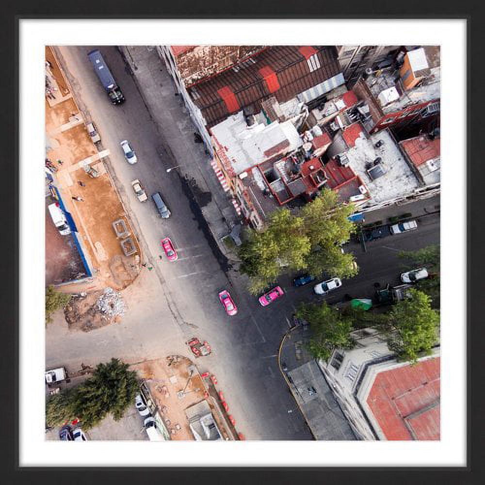 "Pink Cars" Framed Painting Print