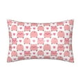 Pink Cartoon Cute Pig Heart Satin Pillowcase for Hair and Skin, Queen Size Pillowcases With