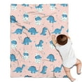 thumbnail image 1 of Pink Cartoon Dinosaurs Eggs Pattern Blanket,Comfortable Soft Lamb Wool Throw Blanket,All Season,Warm Lightweight Blankets for Sofa Bed Couch Living Room Chair,30"x40", 1 of 4