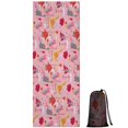 thumbnail image 1 of Pink Cartoon Dinosaurs Landscape Pattern Hot Yoga Mat Towel Non Slip for Hot Yoga - Quick-Drying Yoga Mat Cover with 4 Corner Pockets with Travel Bag - Hot Yoga Towel Non Slip 70"x26", 1 of 6