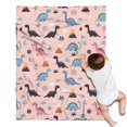 thumbnail image 1 of Pink Cartoon Dinosaurs Volcanoes Pattern Blanket,Comfortable Soft Lamb Wool Throw Blanket,All Season,Warm Lightweight Blankets for Sofa Bed Couch Living Room Chair,30"x40", 1 of 4