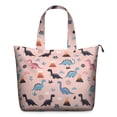 thumbnail image 1 of Pink Cartoon Dinosaurs Volcanoes Pattern Travel Tote Bags for Women Carry On,Large Weekender Bags for Women Travel,Multi Functional Duffle Bag for Work,Shopping,Sports, 1 of 5