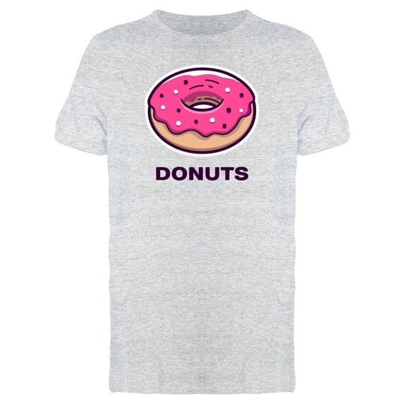 Pink Cartoon Donut Tee Men's -Image by Shutterstock