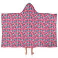 thumbnail image 1 of Pink Cartoon Horse Pattern Hooded Bath Towel，50"x30" for Ages 3 To 12 Kids, Quick Dry Lightweight Soft Microfiber Hood Beach Towel Cover Up for Kids, 1 of 7