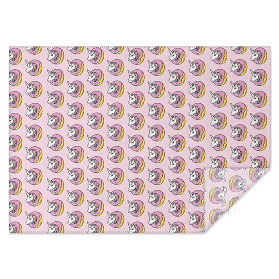 Pink Cartoon Unicorn Donut Pattern Rectangle Tablecloth 60"x84",Waterproof Polyester Rectangle Table Cloth, Wipeable Spillproof Polyester Tablecloth for Dining, Camping, Indoor and Outdoor