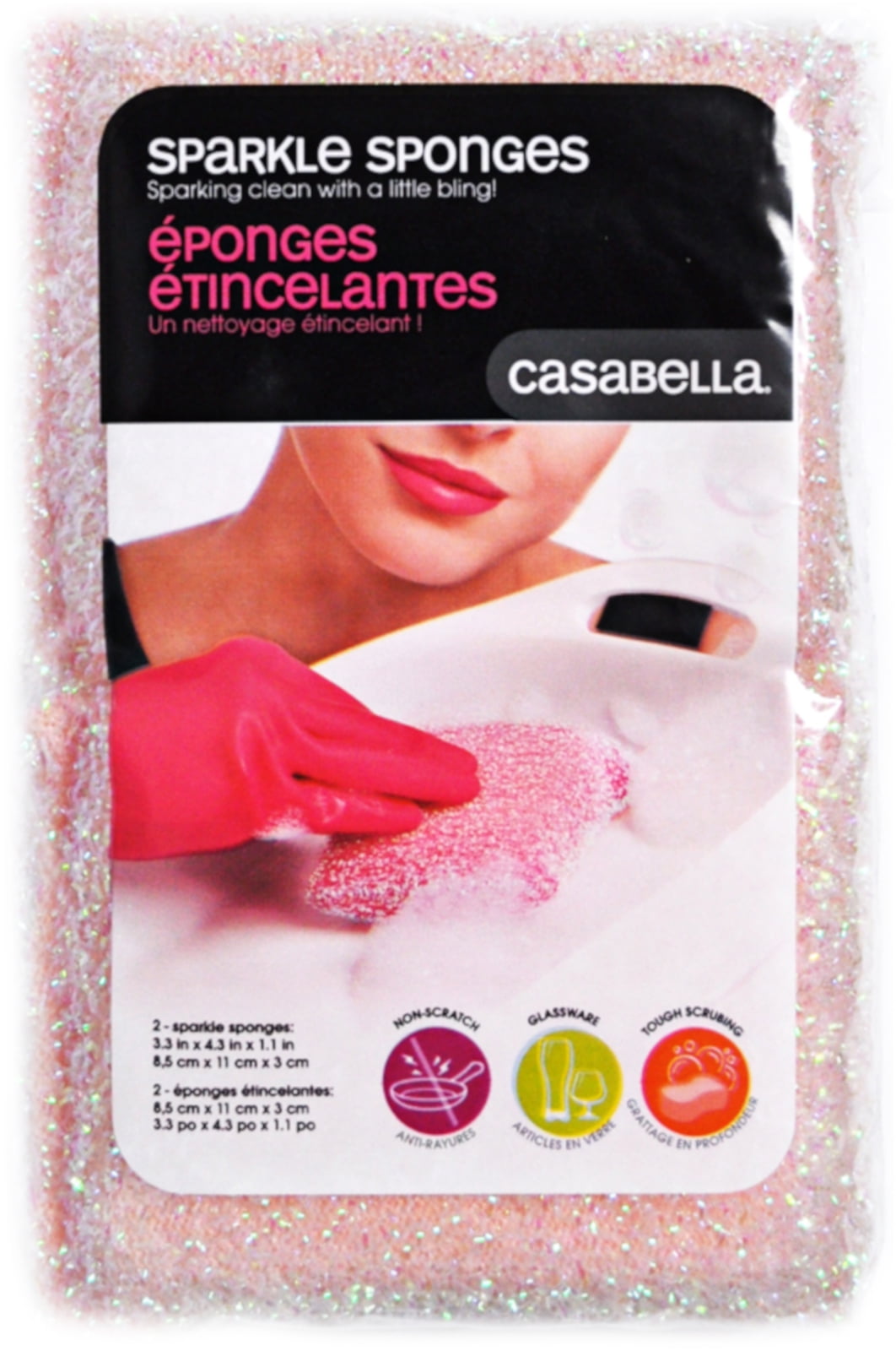 Pink Casabella Sparkle Sponges
