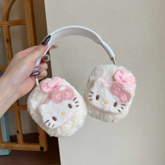 Pink Case For AirPods Max Plush Cute Hello Kitty Case Cute Anti-Scratch Cover Sleeve Protector Headphone Cover Accessory