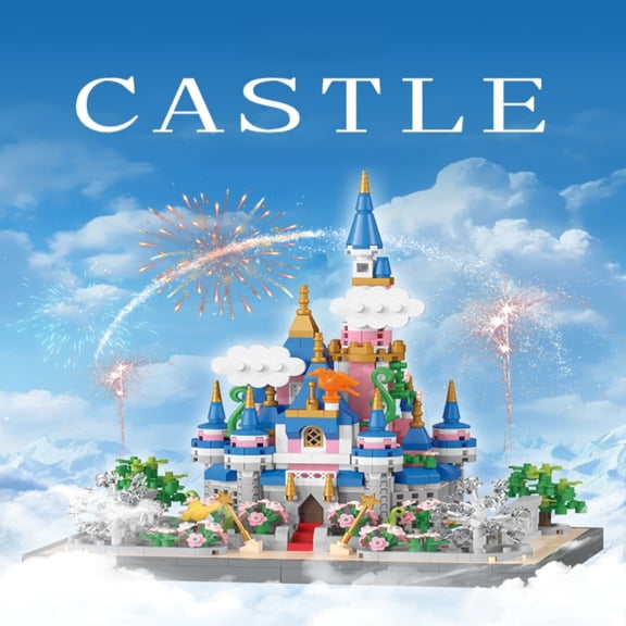 Pink Castle Building Blocks Set, STEM Educational Toy for Girls, Birthday Christmas Gift