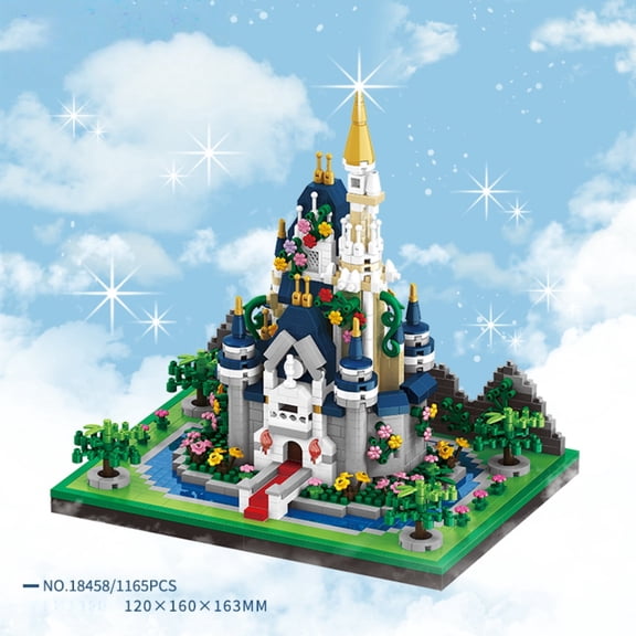 Pink Castle Building Blocks Set, STEM Educational Toy for Girls, Birthday Christmas Gift