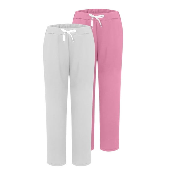 Pink Casual Pants Women 2 Piece Women's Casual Sport Pants