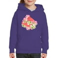thumbnail image 1 of Pink Cat Hugging Flowers Hoodie Juniors -Image by Shutterstock,  x-Large, 1 of 4