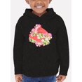 thumbnail image 1 of Pink Cat Hugging Flowers Hoodie Toddler -Image by Shutterstock,  4 Toddler, 1 of 4