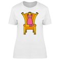 thumbnail image 1 of Pink Cat On Throne Tee Women's -Image by Shutterstock, 1 of 1