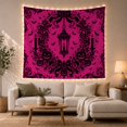 thumbnail image 1 of Pink Cat and Cauldron Tapestry, 1 of 7