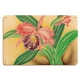 thumbnail image 1 of Pink Cattleya Orchid Hawai’i - The Queen of Orchids - Vintage Hawaiian Airbrush Art by Moki Hana c.1930s - 8 x 12 inch Vintage Wood Art Sign, 1 of 4