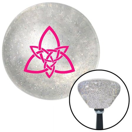 Pink Celtic Design No.3 Clear Retro Metal Flake Shift Knob with M16 x 1.5 Insert Auto