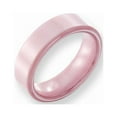 thumbnail image 1 of Pink Ceramic Ring Band Wedding Beveled Standard Flat, 1 of 1
