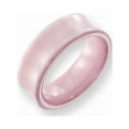 thumbnail image 1 of Pink Ceramic Ring Band Wedding Standard Concaved Concave 7mm Polished, 1 of 1