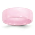 thumbnail image 1 of Pink Ceramic Ring Band Wedding Standard Domed 8mm Polished, 1 of 6