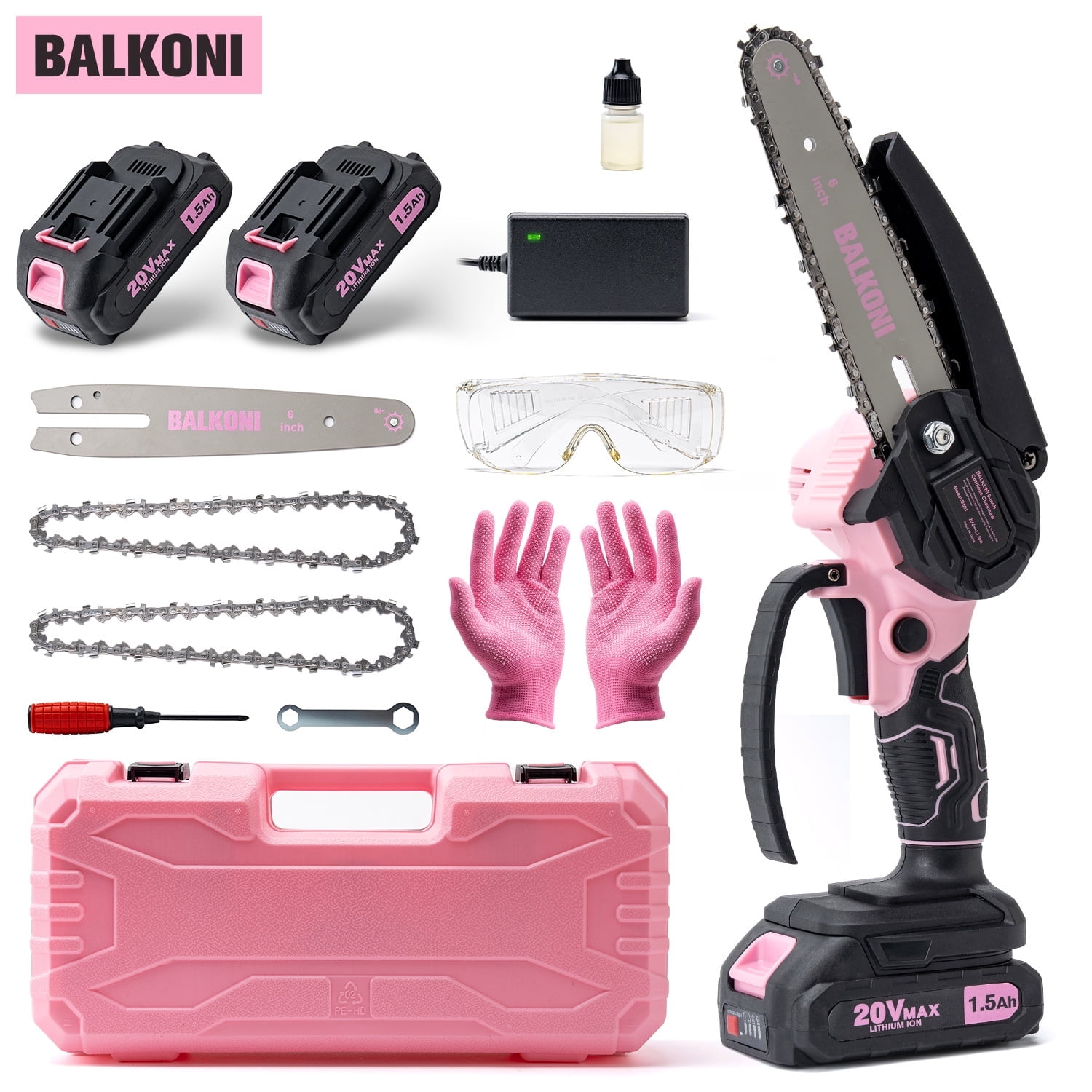 6 Inch Mini Cordless Electric Chainsaw Battery Powered,  For Wood/Trees Trimming