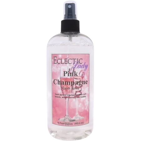 Pink Champagne Room Spray by Eclectic Lady, 4 Ounces, Fragrant Aromatic Room Mist For Home, Room, Office