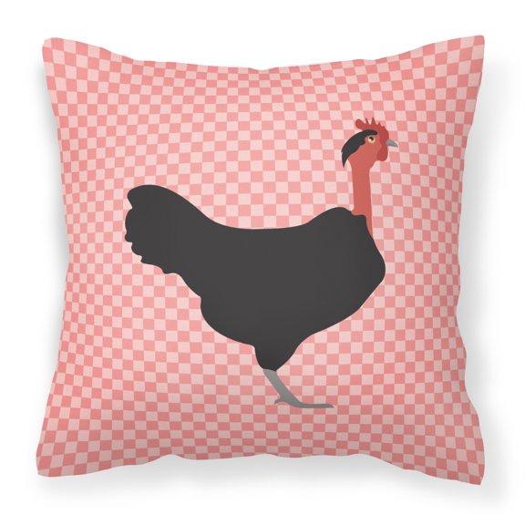 Pink Check Themed Fabric Decorative Pillow