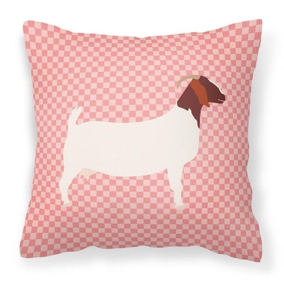 Pink Check Themed Fabric Decorative Pillow