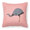 thumbnail image 1 of Pink Check Themed Fabric Decorative Pillow, 1 of 2