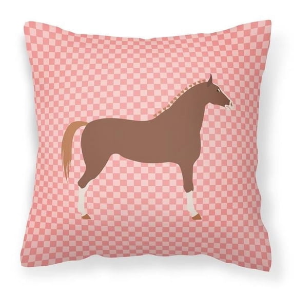 Pink Check Themed Fabric Decorative Pillow