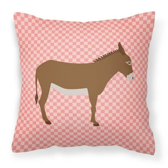 Pink Check Themed Fabric Decorative Pillow
