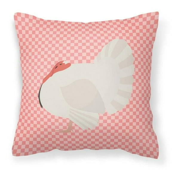 Pink Check Themed Fabric Decorative Pillow