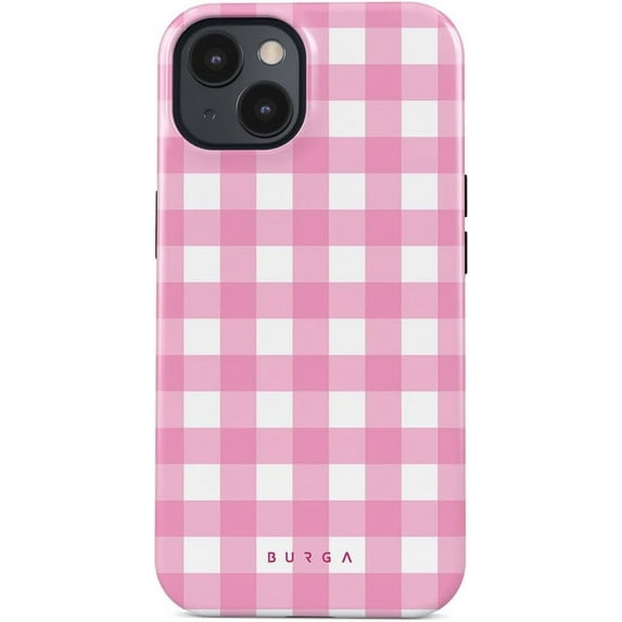 Pink Checkered Aesthetic Grid Pattern Checkerboard G027 Compatible Phone Case for iPhone 17, 16, 15, 14, 13, 12, and 11 Pro Max