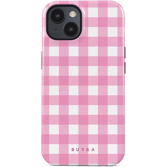 Pink Checkered Aesthetic Grid Pattern Checkerboard G027 Compatible Phone Case for iPhone 17, 16, 15, 14, 13, 12, and 11 Pro Max