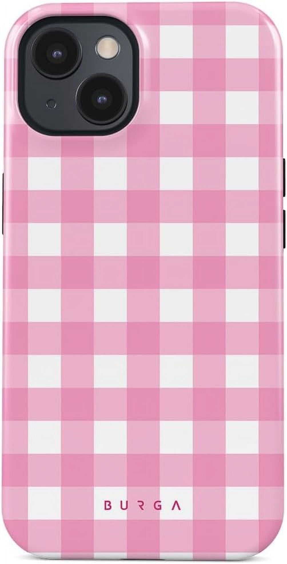 Pink Checkered Aesthetic iPhone Case for 11 to 16 Pro Max