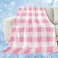thumbnail image 1 of Pink Checkered Cooling Blanket, Lightweight Breathable Summer Throw Blanket with Double Sided Cold Effect, Pink White Buffalo Plaid Picnic Beach Blankets Bed Sheet for Hot Sleepers 30"x40", 1 of 8