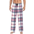 thumbnail image 1 of Pink Checkered Grid Pattern Men's Pajama Pants Cotton Long Sleepwear Lounge Pants L, 1 of 7