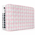 Window Kuling Unit Pink Checkered Indoor Air Conditioner Covers for Window Units ...