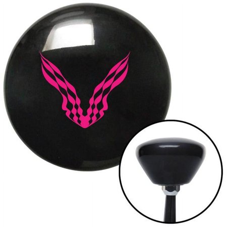 Pink Checkered Racing Wings Black Retro Shift Knob with M16 x 1.5 Insert Shifter Brody